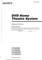 Sony STRK9900P Audio/Video Receiver Operating Manual